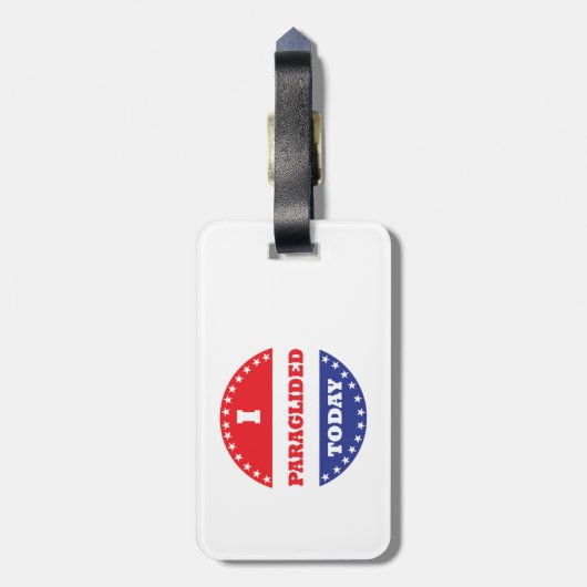 今日はパラグライダーをした ラゲッジタグ (裏面縦)