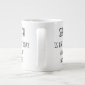 今日はパーソナライズされた大人にならない ジャンボコーヒーマグカップ (裏面)