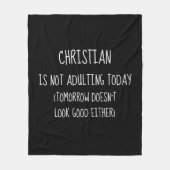 今日はパーソナライズされた大人にならない フリースブランケット (正面)