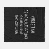 今日はパーソナライズされた大人にならない フリースブランケット (正面(横))