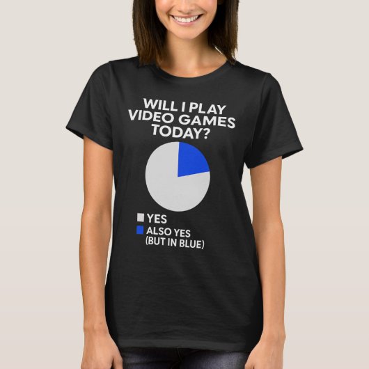 今日はビデオゲームをするかな - PCゲーマー愛好家コーデ Tシャツ (正面)