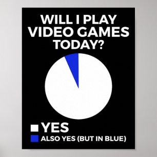 今日はビデオゲームをするのだろうか 笑えるゲーマー ゲーミング ポスター