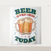 今日はビールが必要なんだ、ヴィンテージのポスター。 タペストリー (正面)