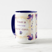 今日はビールの盛り上がりだ マグカップ (正面左)