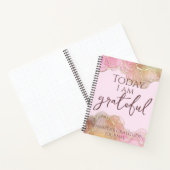 今日はピンクインクモダングリッターに感謝すフェイクる ノートブック (内部)