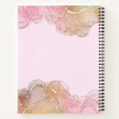 今日はピンクインクモダングリッターに感謝すフェイクる ノートブック (裏面)