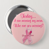 今日はピンク恋しく思のリボン 缶バッジ (正面&裏面)