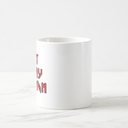 今日はファシズムではない コーヒーマグカップ (中央)