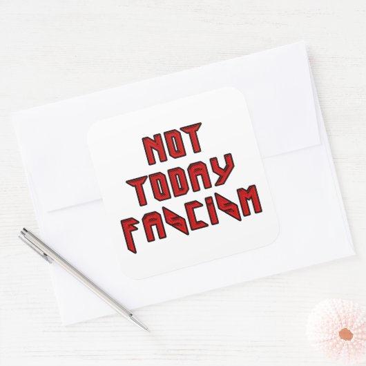 今日はファシズムではない スクエアシール (封筒)