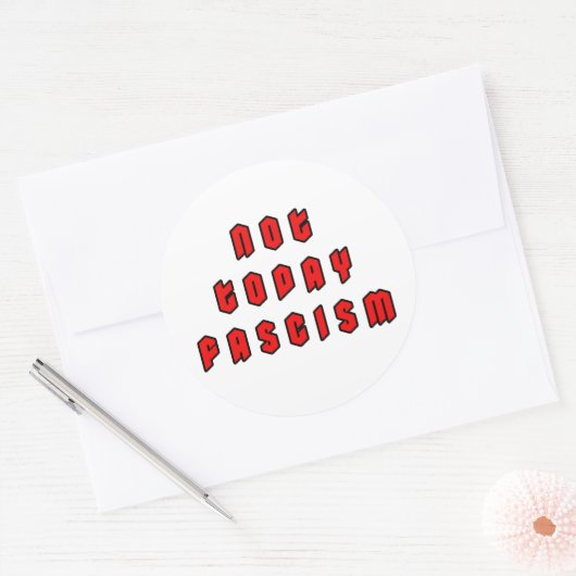今日はファシズムではない ラウンドシール (封筒)