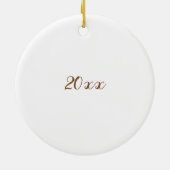 今日はブラウン絵文字おもしろいメリークリスマス セラミックオーナメント (裏面)