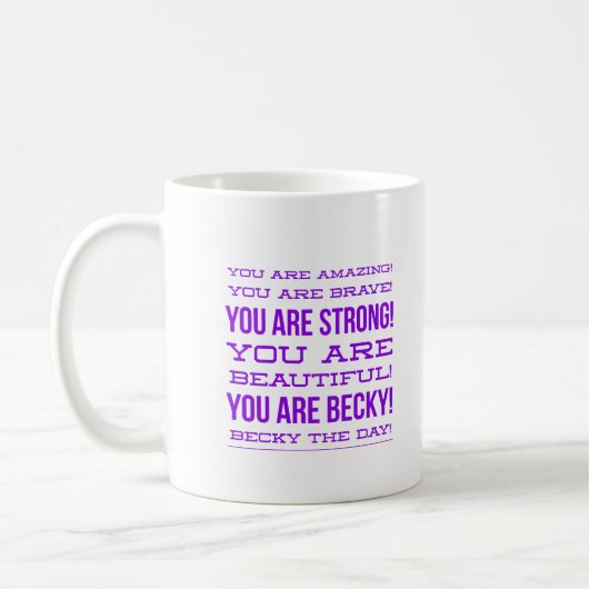 今日はベッキー！ コーヒーマグカップ (左)
