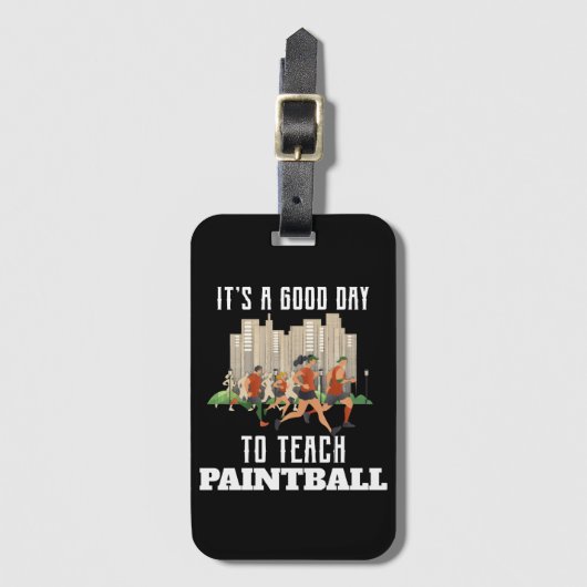 今日はペイントボールが楽教えしい ラゲッジタグ (正面縦)