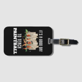 今日はペイントボールが楽教えしい ラゲッジタグ (正面横)