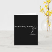 今日はホッケーなし 悲しい棒人間  ホッケー好きへの素敵なギフト カード (黄色い花)