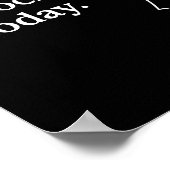 今日はホッケーなし 面白い 悲しい スティックフィギュア ホッケーが好き ポスター (角)