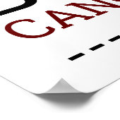 今日はポスターを取りやめた ポスター (角)