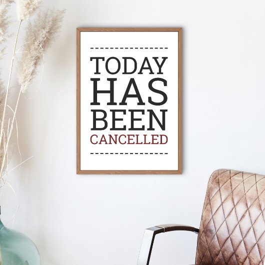 今日はポスターを取りやめた ポスター