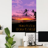 今日はマウイに行った ポスター (ホームオフィス)