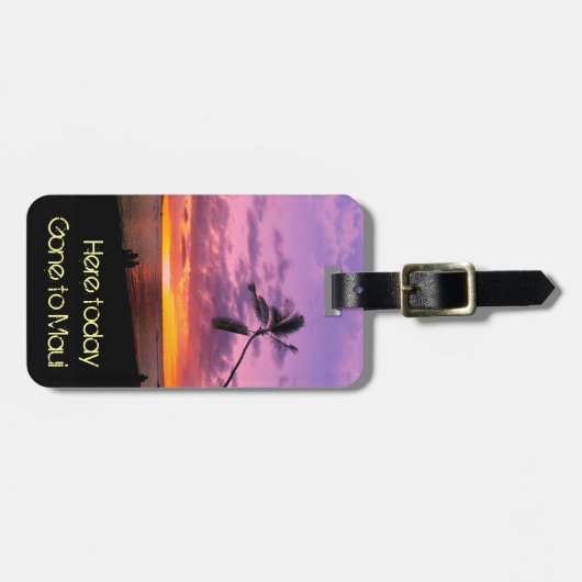 今日はマウイに行った ラゲッジタグ (正面横)