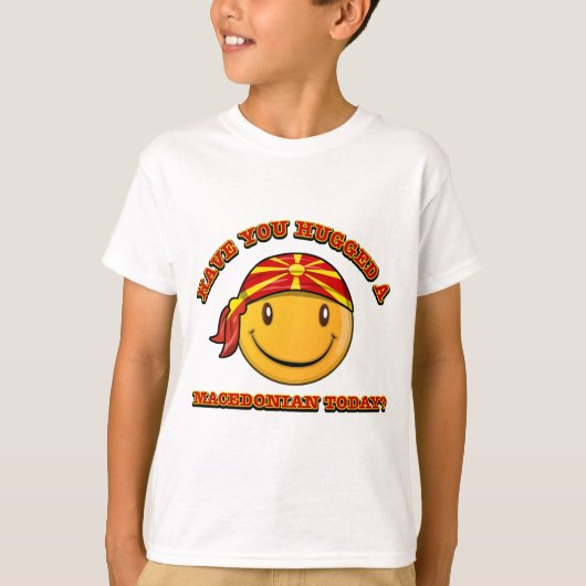 今日はマケドニア人を抱き締めた？ Tシャツ (正面)