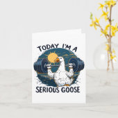 今日はマジなガチョウおもしろいボディビルFだ カード (黄色い花)