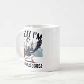 今日はマジなグースマグだ コーヒーマグカップ (正面左)