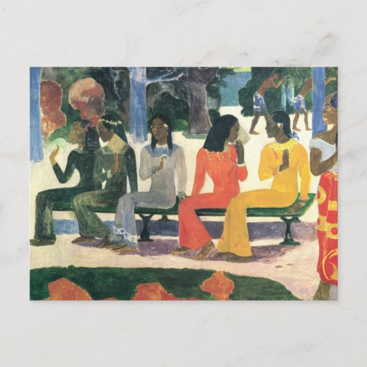 今日はマーケットに行かない – Paul Gauguin ポストカード (正面)