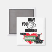 今日はヤギを抱きしめたか マグネット (正面/裏面)