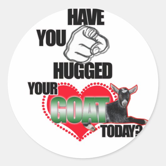 今日はヤギを抱きしめたか ラウンドシール (正面)