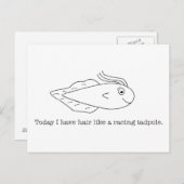 今日はレース用のタマガモのような髪をしている ポストカード (正面/裏面)