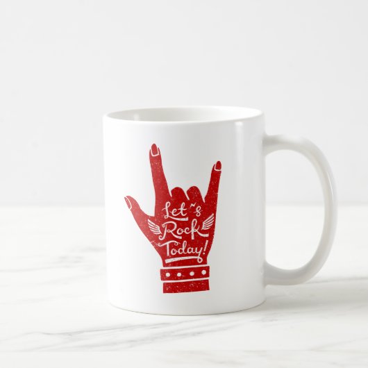 今日はロックだ Hand ポーズ グランジマグ コーヒーマグカップ (右)
