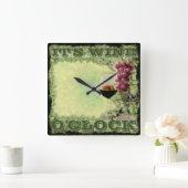 今日はワインだ スクエア壁時計 (ホーム)