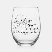 今日はワインだ ステムなしワイングラス (正面)