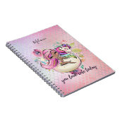 今日は一かわいらし角ガーリーピンクが可愛いね ノートブック (右側)