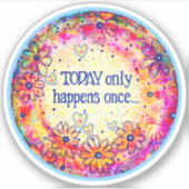 今日は一度だけインスピリシティステッカー シール (正面)