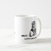 今日は一日と言おうおもしろい コーヒーマグカップ (正面右)