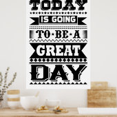 今日は一日素晴らしになやる気を起こさせるる ポスター (キッチン)