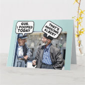 今日は丘の上に開いた老人の大きな誕生日カード カード (黄色い花)