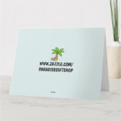 今日は丘の上に開いた老人の大きな誕生日カード カード (裏面)