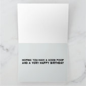 今日は丘の上に開いた老人の大きな誕生日カード カード (内部)