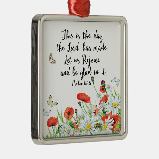 今日は主の成した日である メタルオーナメント (右)