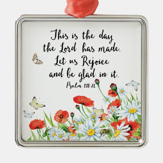 今日は主の成した日である メタルオーナメント (正面)