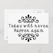 今日は二度と起こらない ポストカード (正面/裏面)