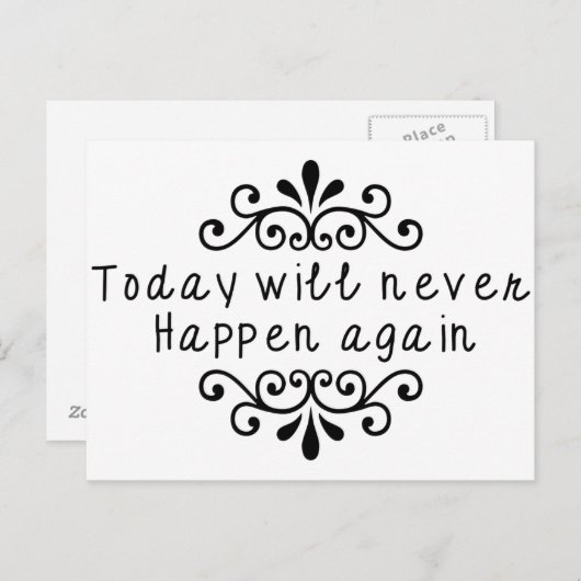 今日は二度と起こらない ポストカード (正面/裏面)