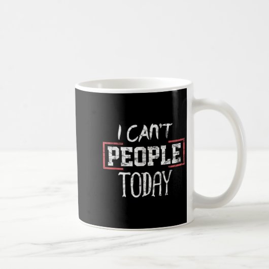 今日は人と関わりたくない面白Tシャツ コーヒーマグカップ (右)
