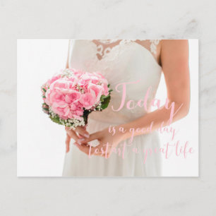 今日は人生を始める素晴らしよい日だ結婚 ポストカード