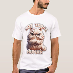 今日は人間おもしろいの不機嫌なTシャツ Tシャツ