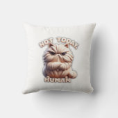 今日は人間のぶつぶつ猫の装飾用クッションおもしろい気分 クッション (裏面)