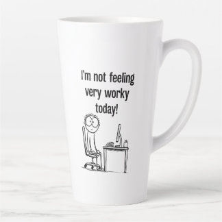 今日は仕事をする気分じゃないんだ Funny オフィスマグ カフェラテマグ